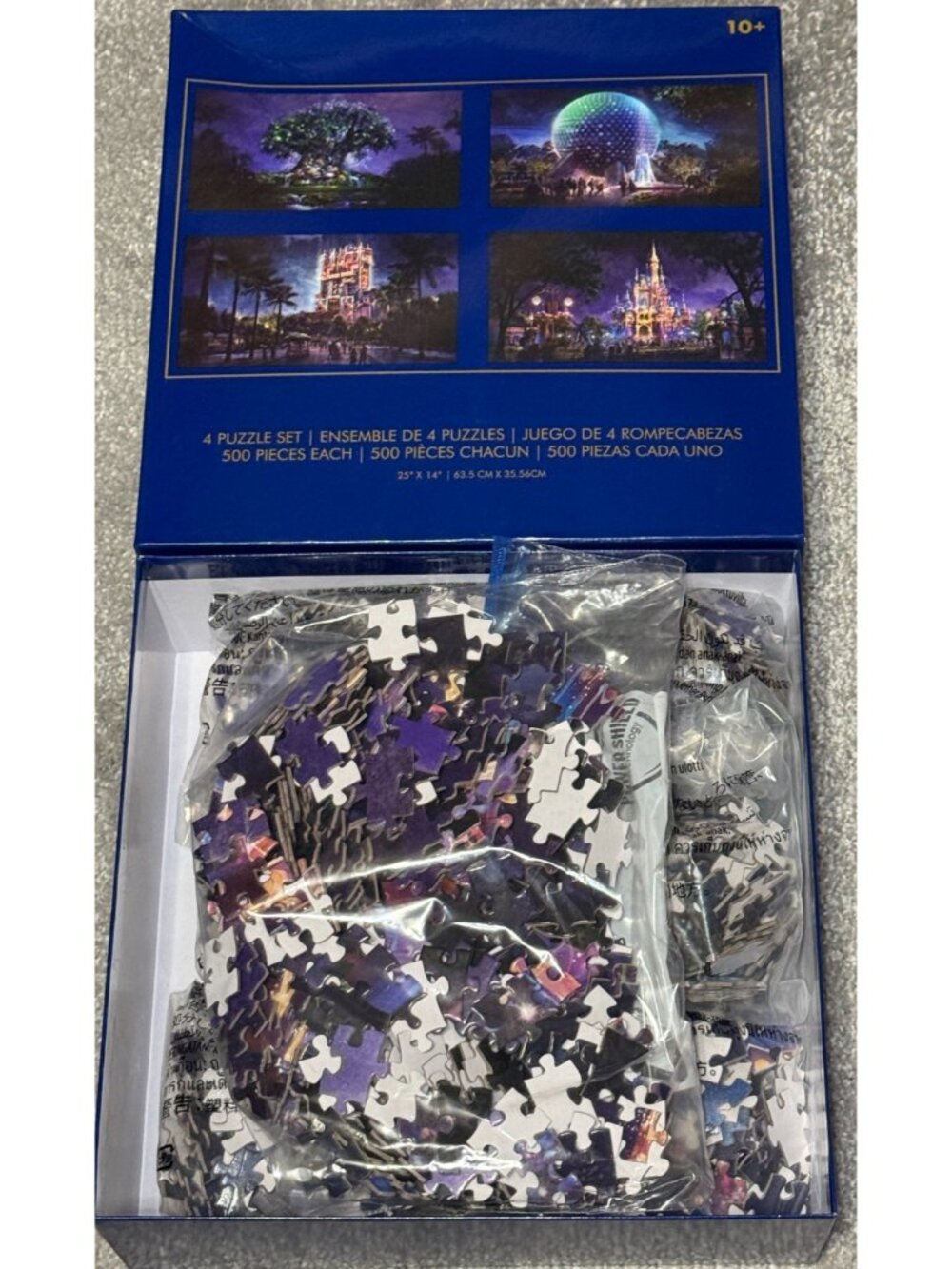 Walt Disney World Exclusive 50th Anniversary 4 Puzzle Set! 500 Pieces Each RARE